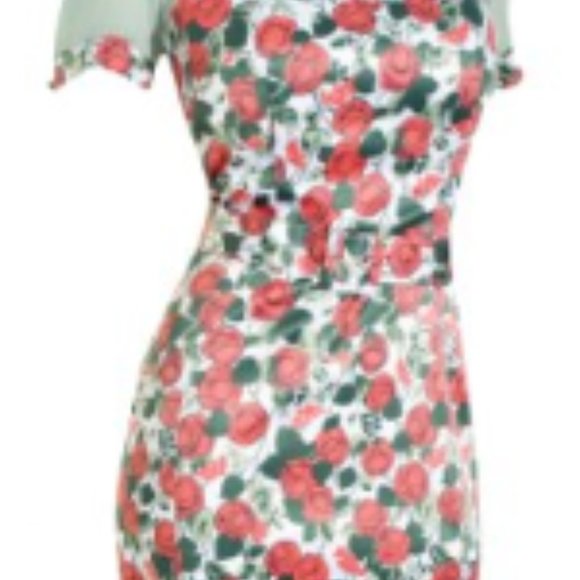 New! Laura Byrnes High Collar Pencil Dress - Picture 2 of 6